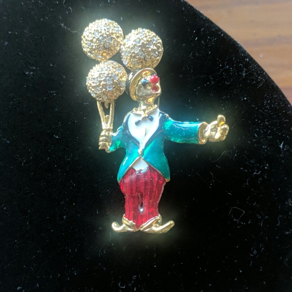 Colorful Clown Brooch